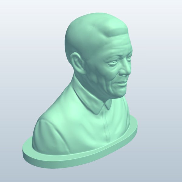 nelsonmandela v2 historical bust nelson mandela statues busts printable lowpoly 3D print model - Mito3D