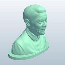 nelsonmandela v2 historique le buste nelson mandela des statues bustes imprimable lowpoly statues, 3d print model - Mito3D
