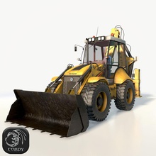 new holland b115 backhoe loader building car cordy crawler digger engineer excavator heavy industrial lower machine model newholland road tractor transport vehicle wheel 3d print model - Mito3D