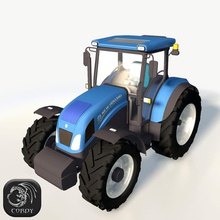 new holland tractor td5 agriculture agrimotor cordy detail farm farmer game heavy lower machine model modern newholland poly ready realistic 115 tow vehicle 3d print model - Mito3D