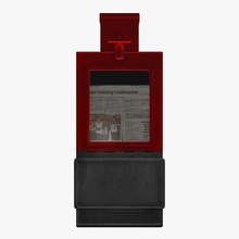 newspaperstand v2 newspaper stand buildings printable lowpoly 3d print model - Mito3D