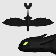 la nuit de fureur bête cg caractère les créatures dinosaures dragon drake fantaisie le hoquet maîtres modèle monstre film échelles édenté train votre 3d print model - Mito3D