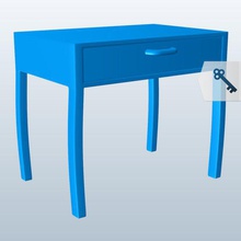 table de nuit v1 maison poupées le mobilier imprimable lowpoly 3d print model - Mito3D