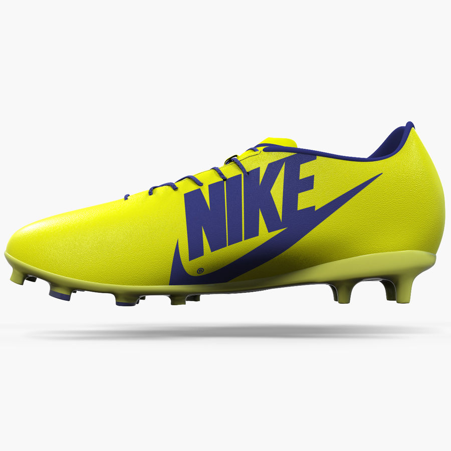 nike soccer shoe 3d activity athlete athletic clothes competition field football footwear game lace leather match model newlc playing red shoes sport yellow 3D print model - Mito3D