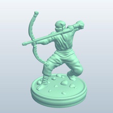 ninjawarrior shortbow v1 ninja warrior short bow people printable lowpoly 3d print model - Mito3D