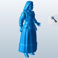 norwegian donna v1 norvegese persone stampabile lowpoly 3d print model - Mito3D