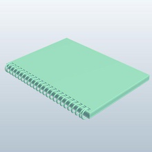 notebook-v1 notebook office versorgt bedruckbar ist lowpoly 3d print model - Mito3D