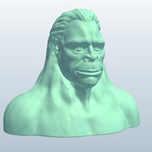 novidade bustbigfoot v1 do busto bigfoot estátuas bustos printable lowpoly estátuas, 3d print model - Mito3D