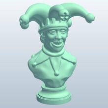 novelty bustcourt jester v1 bust court statues busts printable lowpoly 3d print model - Mito3D