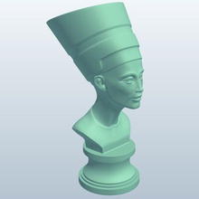 novelty bustegyptian pharaohs queen v1 bust egyptian statues busts printable lowpoly 3d print model - Mito3D