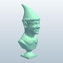 nouveauté bustsantas elfe de la v1 le buste santas l'elfe des statues bustes imprimable lowpoly statues, 3d print model - Mito3D