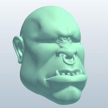 novelty headfullcyclops v1 head full cyclops mythical creatures printable lowpoly 3d print model - Mito3D