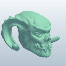 yenilik headfulldemon v1 baş tam İblis efsanevi yaratıklar yazdırılabilir lowpoly 3d print model - Mito3D