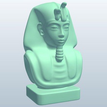 noveltybust egyptianpharaoh v1 novelty bust egyptian pharaoh statues busts printable lowpoly 3d print model - Mito3D
