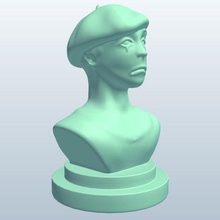 noveltybust mime v1 novelty bust statues busts printable lowpoly 3d print model - Mito3D