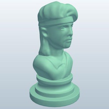 noveltybust scottishhighlander v1 novelty bust scottish highlander statues busts printable lowpoly 3d print model - Mito3D