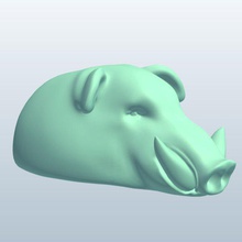noveltyhead teilweise Eber v1 Neuheit Kopf boar Tiere bedruckbar ist lowpoly 3d print model - Mito3D