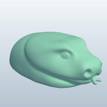 noveltyhead parziale serpente a sonagli v1 novità testa statue busti stampabile lowpoly 3d print model - Mito3D