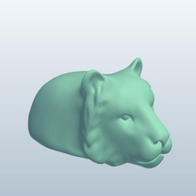 noveltyhead parcial tigre v1 novidade a cabeça animais printable lowpoly 3d print model - Mito3D