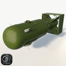 nuclear bomb little boy low poly assets atomic cordy explosive game hiroshima lower military model nagasaki nuke prb projectile ready test usa war weapon 3d print model - Mito3D