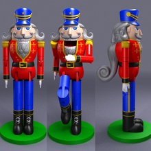 nutcracker canache character christmas cracker decor decoration decorative doll figure food holiday themed human model nut season soldier toy winter wooden xmas 3d print model - Mito3D