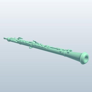 Oboe v2 Musical Instrumente druckbar Lowpoly 3d print model - Mito3D