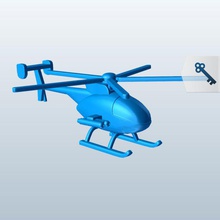 observation scout helicopter w rocket v1 aircraft printable lowpoly 3d print model - Mito3D