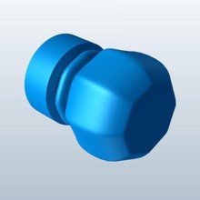 octagon-förmige Tür-regler v3 achteckig Tür - Knopf hardware octagon geformt bedruckbar ist lowpoly 3d print model - Mito3D