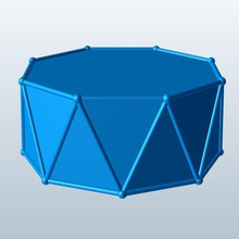 octagonal antiprism v1 symbols geometry printable lowpoly 3d print model - Mito3D