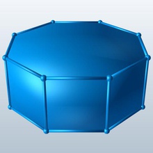 sekizgen prizma v3 prism semboller geometri yazdırılabilir lowpoly 3d print model - Mito3D
