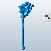 octahedron v1 magic wand toys printable lowpoly 3d print model - Mito3D