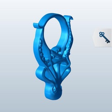 ahtapot dokunaçları loop v1 dokunaç döngü dekorasyon yazdırılabilir lowpoly 3d print model - Mito3D