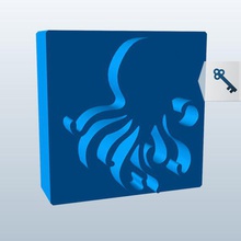 octopus v1 ahtapot damga kauçuk pulları yazdırılabilir lowpoly lastik 3d print model - Mito3D