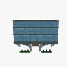 office building glass v4 buildings printable lowpoly 3d print model - Mito3D