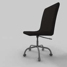 office chair simple furnishings furniture leather model peterquinn79 plastic sit swivel 3d print model - Mito3D