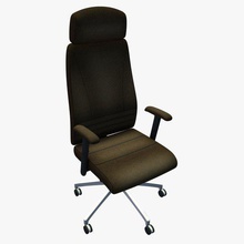 chaise de bureau v1 président le mobilier imprimable lowpoly 3d print model - Mito3D