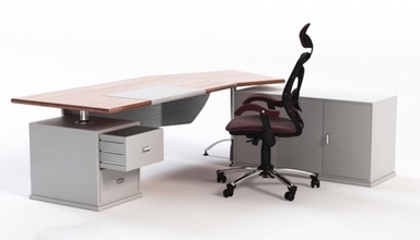 office scrivania e sedia 3dready gabinetto la dettaglio cassetto file arredamento mobili materiale modello fotorealistico texture vray postazione di lavoro 3d print model - Mito3D