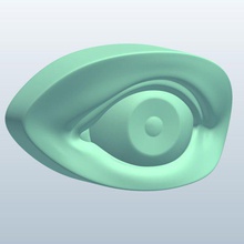 ojo v3 anatom imprimible lowpoly anatomia 3d print model - Mito3D