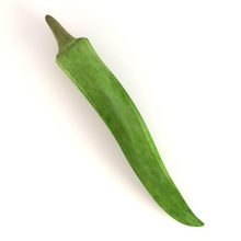 la okra bescec cocinado de alimentos tienda comestibles saludable hierba modelo nutrición planta realista ensalada textura los vegetales vegetariana las vitaminas 3d print model - Mito3D