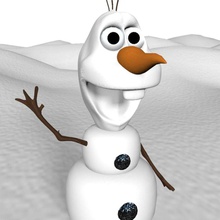 olaf snowman character aaron624 cartoon child christmas cold freeze frosty holiday themed human model pixar 3d print model - Mito3D