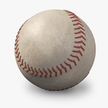 old baseball without logo 3d 3dmart balls base bat dirt hard hardball league leather looking major model official outdoor pitcher rawlings retro sport usa vintage 3d print model - Mito3D