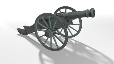 old cannon alebo77 gun model weapon 3d print model - Mito3D