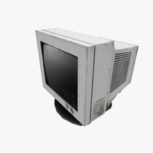 old computer monitor 1 3d analog antique classic crt desktop display electronics game history konvert lower lowpoly model pc personal realistic retro video 3d print model - Mito3D