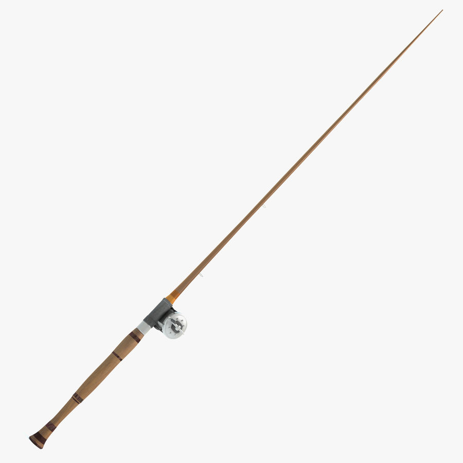 vecchia canna da pesca abrams angolato di antiquariato cast creazioni pesce hobby modello vecchio all'aperto pole rod sport vintage 3D print model - Mito3D