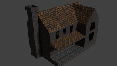old house home architecture 3d print model - Mito3D