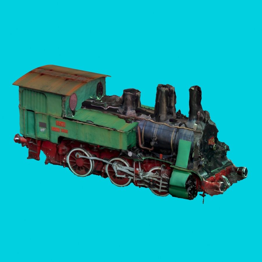 la vieja locomotora ild el metal modelo de edad rail oxidado scan vapor tren transporte twonightscinema vehículo 3D print model - Mito3D