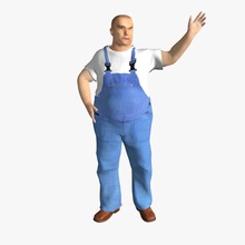 old male farmer audience caucasian cg character clothes country crowd elevate farm foot guys hand human man model people person realistic rig texture white 3d print model - Mito3D