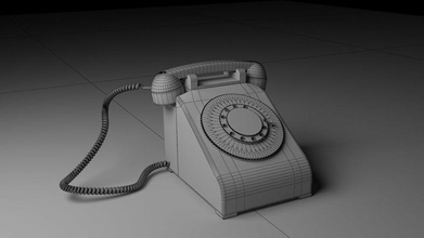 old phone by3d communication contact electronic electronics model telephone 3d print model - Mito3D
