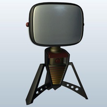 viejo televisor de pie v1 edad la televisión electrónica conjunto imprimible lowpoly 3d print model - Mito3D