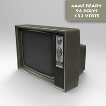old tv game ready audio batuhanozer crt electronics furniture graphics lower lowpoly mobile model poly speaker television video 3d print model - Mito3D